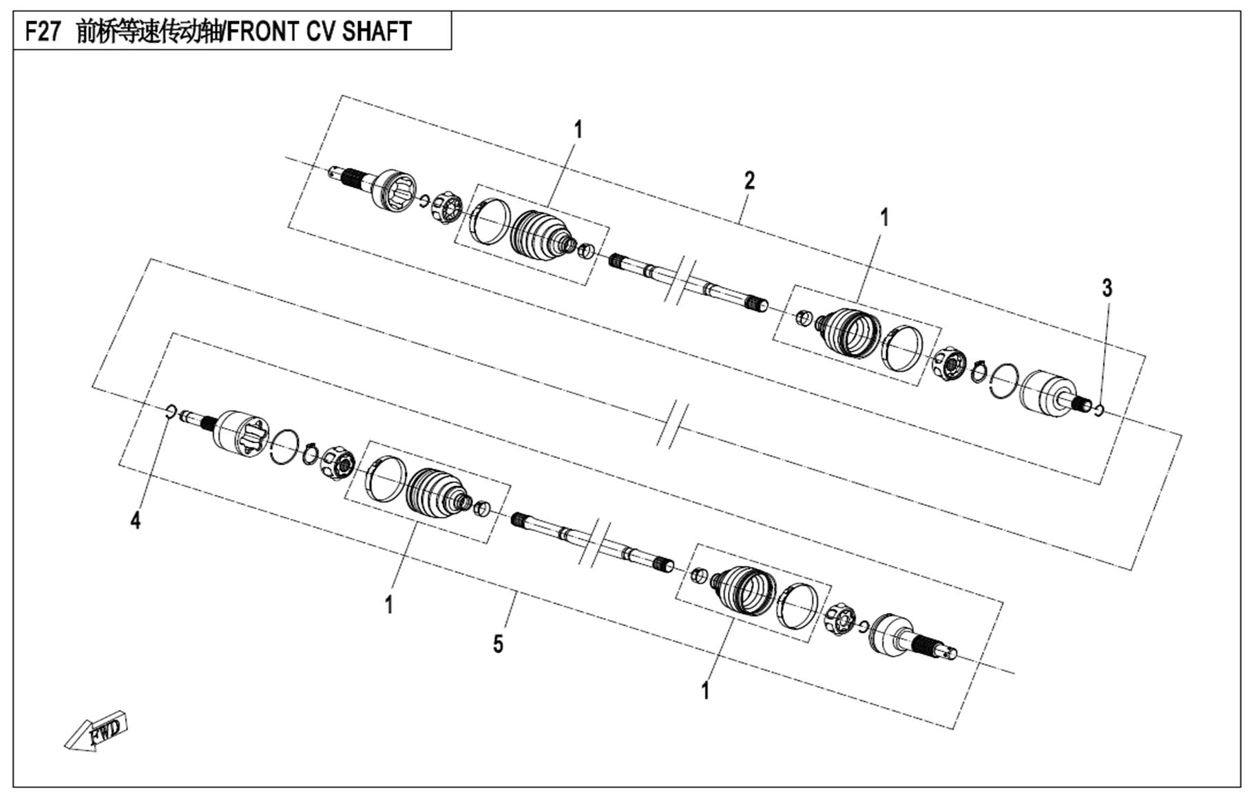 F27 - FRONT CV SHAFT