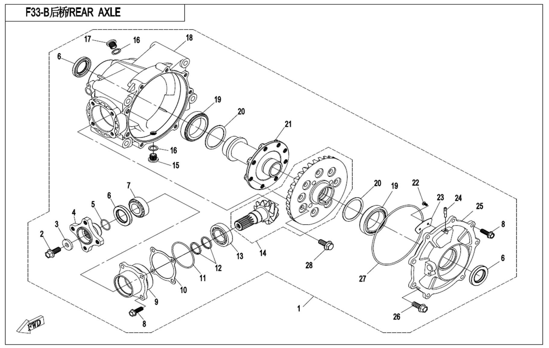 F33-B - REAR AXLE