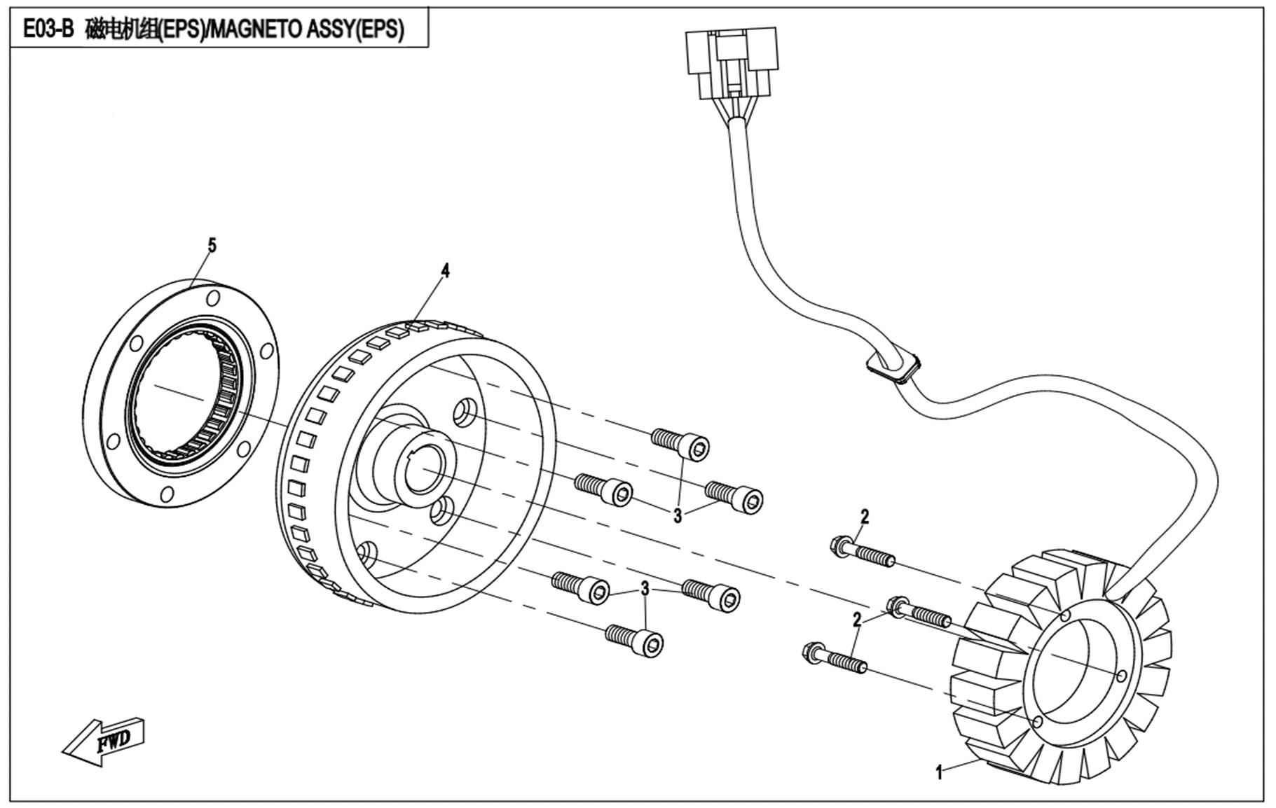 E03-B - MAGNETO ASSY.(EPS)