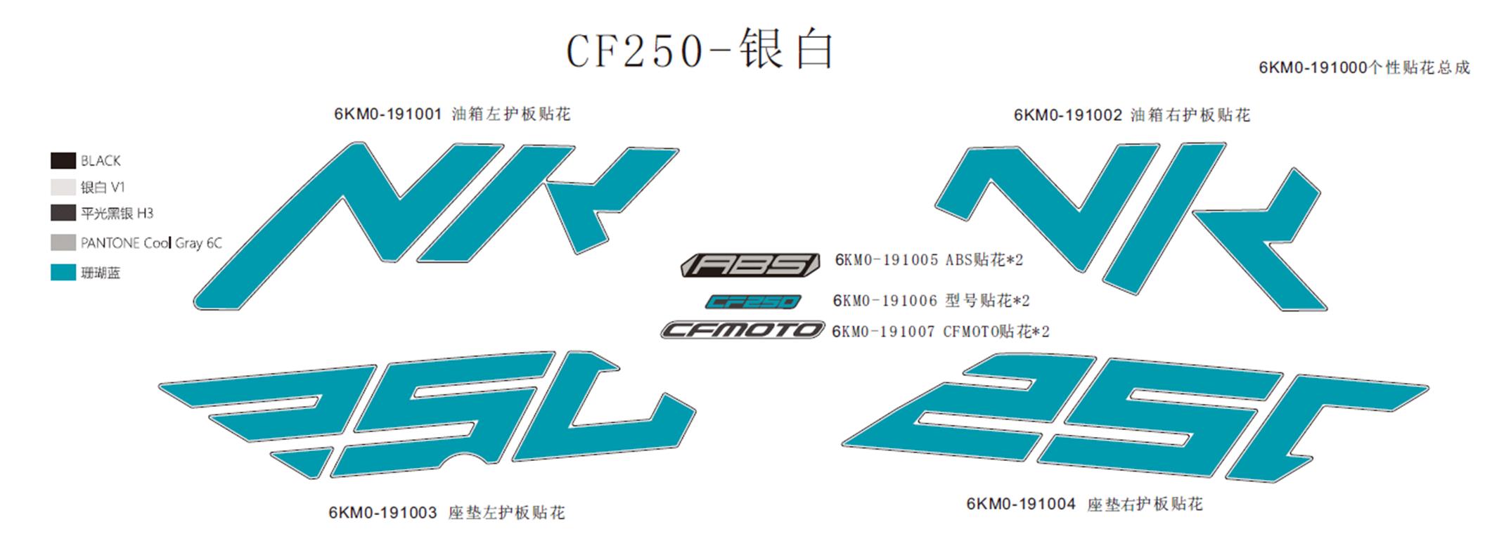 F19-B - DECAL(SILVER WHITE)