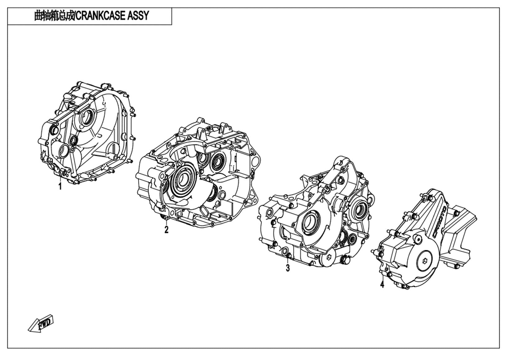 E01 - CRANKCASE ASSY