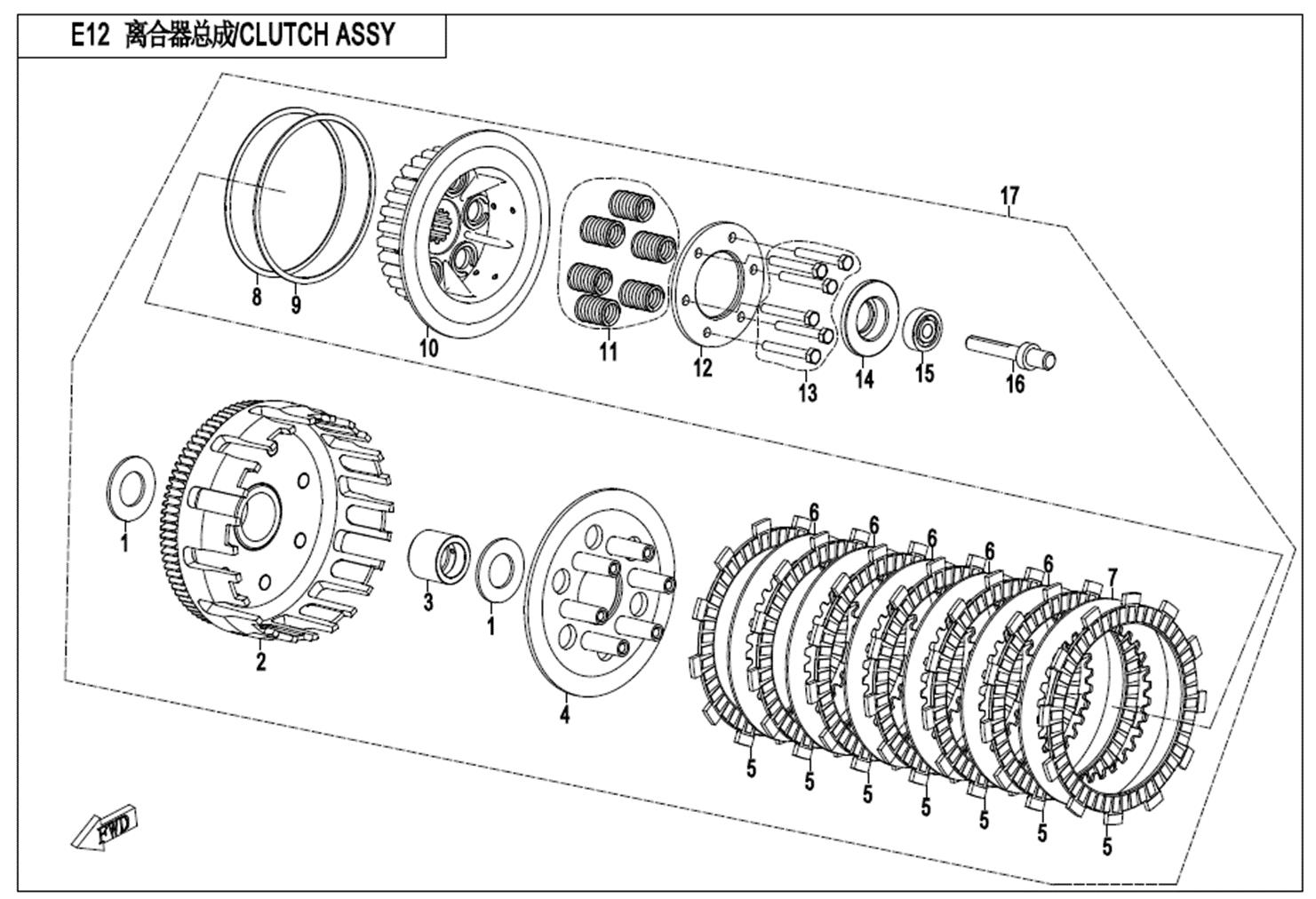 E05-B-V1 - CLUTCH(CABLE VERSION)