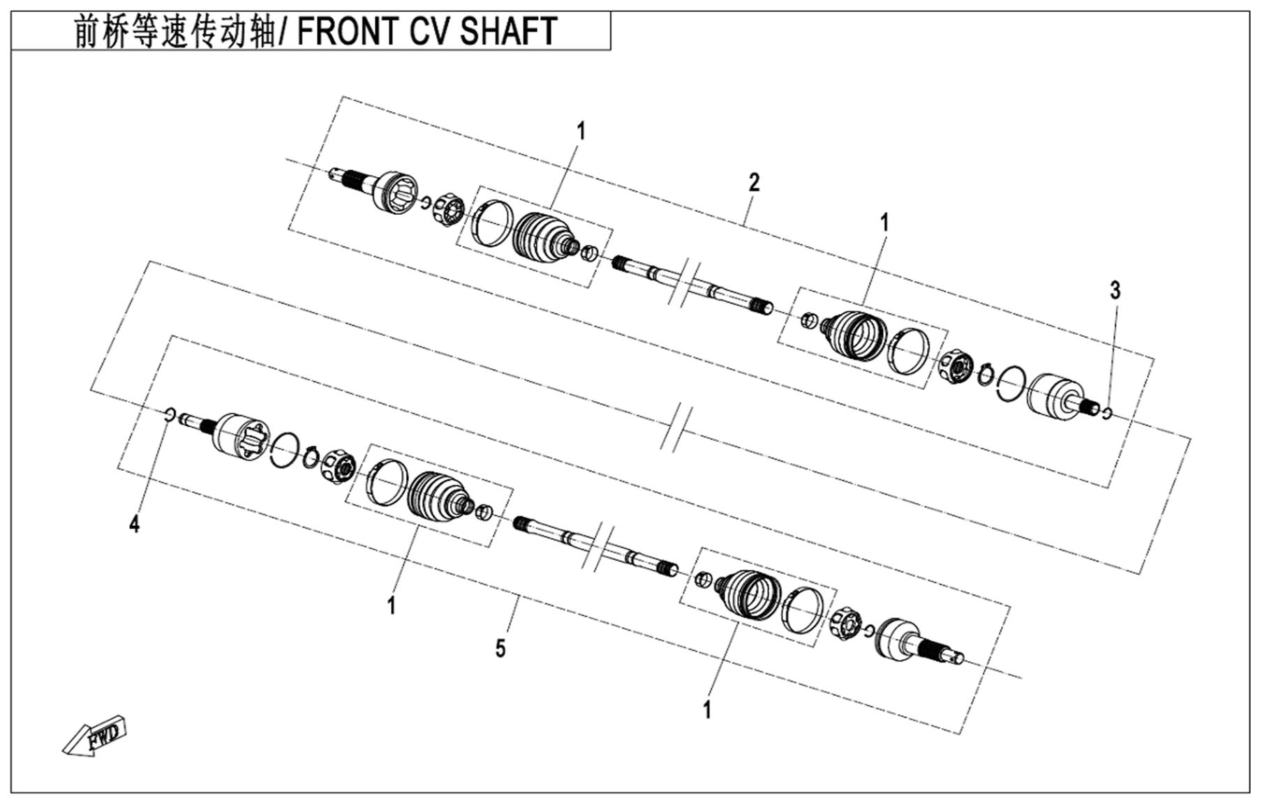 F27 - FRONT CV SHAFT