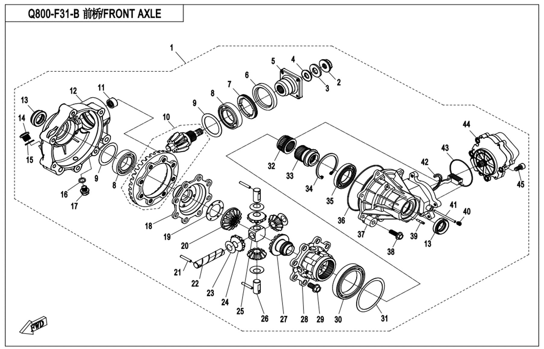F31 - FRONT AXLE