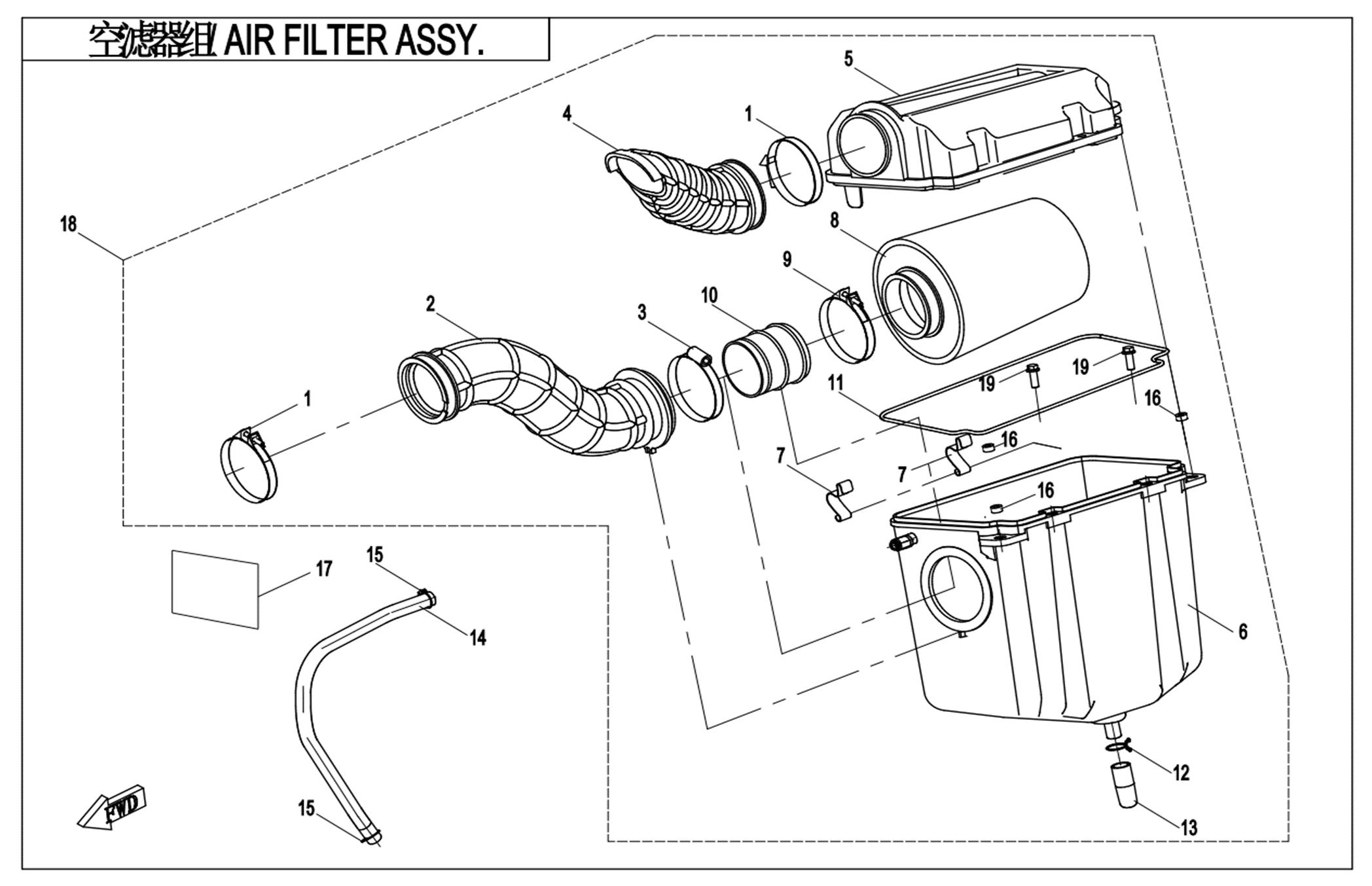 F41 - AIR FILTER ASSY.