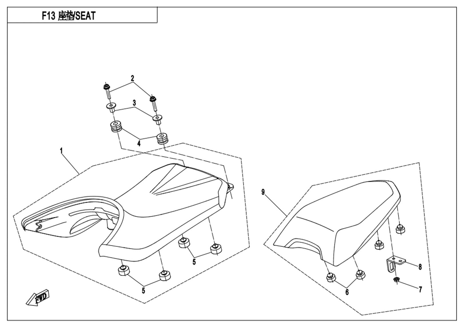 F13-B - SEAT( SPONGE SOFT)