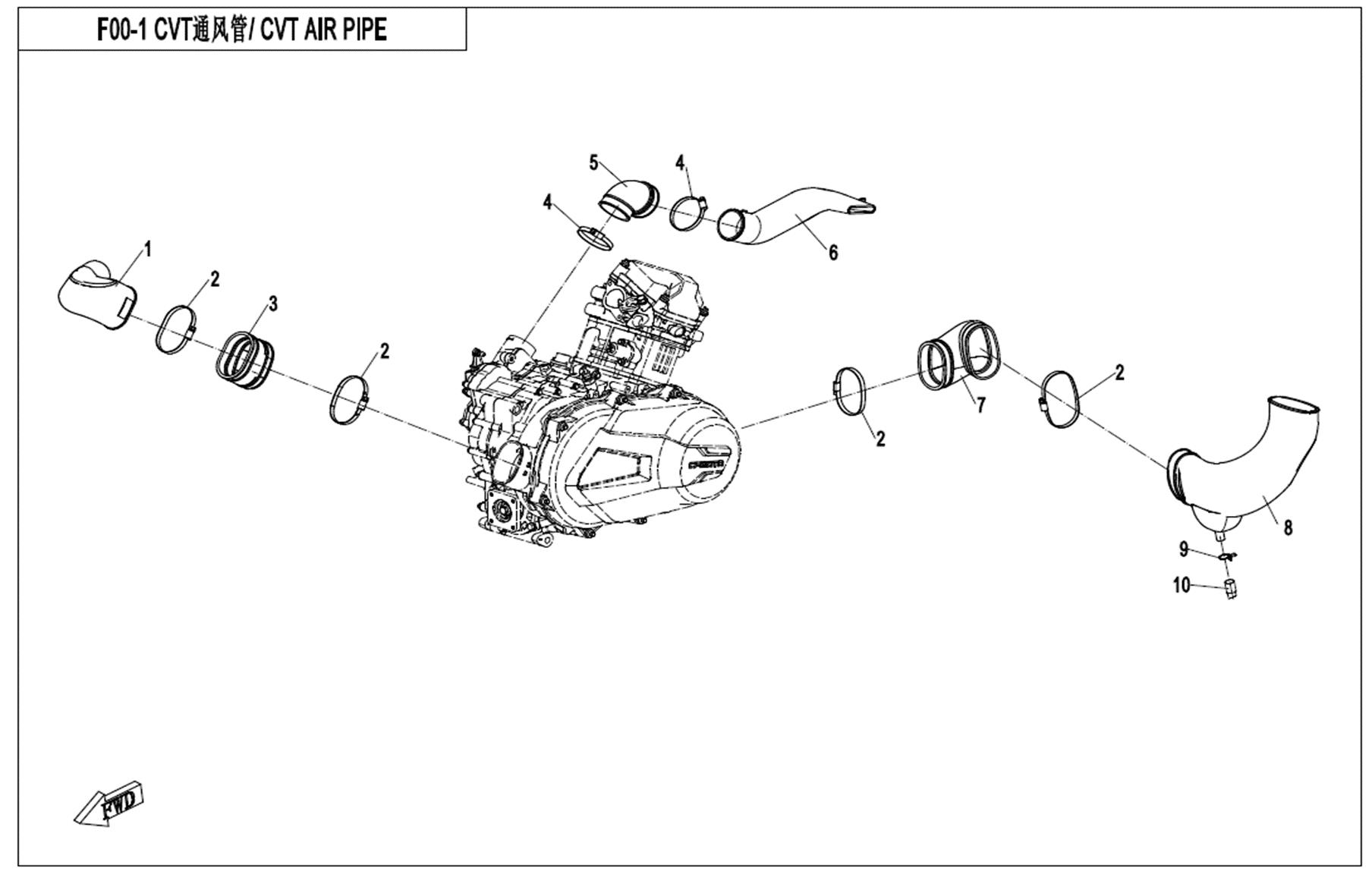 F00-1 - CVT AIR PIPE