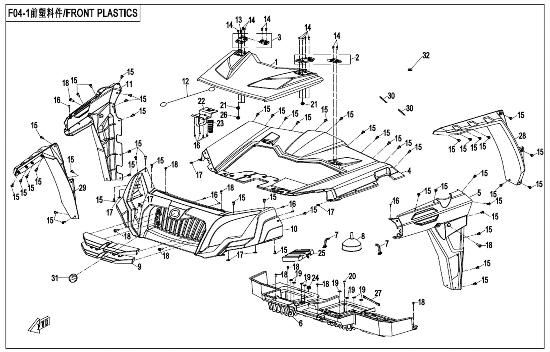 F04-1 - FRONT PLASTICS