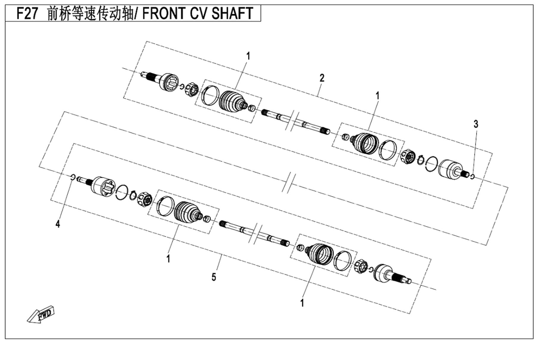 F27 - FRONT CV SHAFT