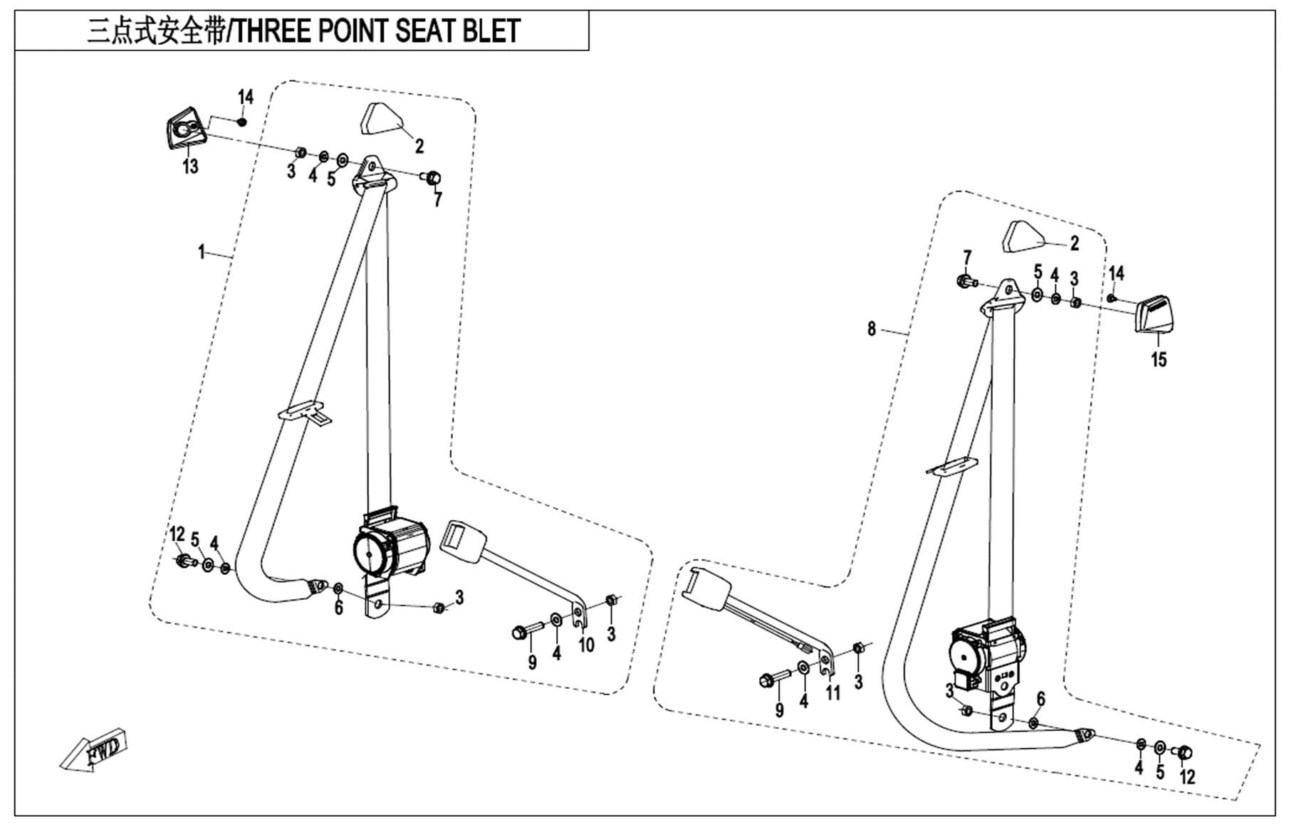 F34-V2 - 3- POINT SEAT BELT