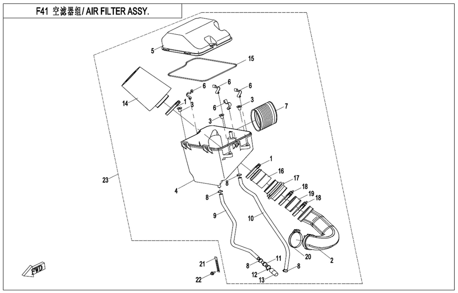 F41-V1 - AIR FILTER ASSY.