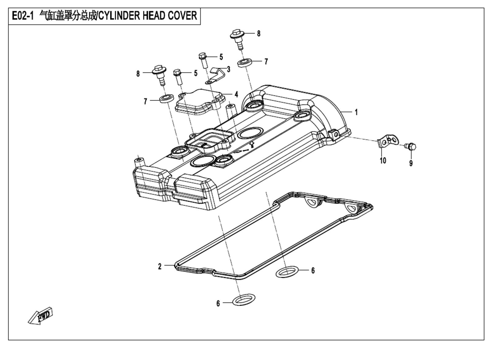 E02-1 - CYLINDER HEAD COVER