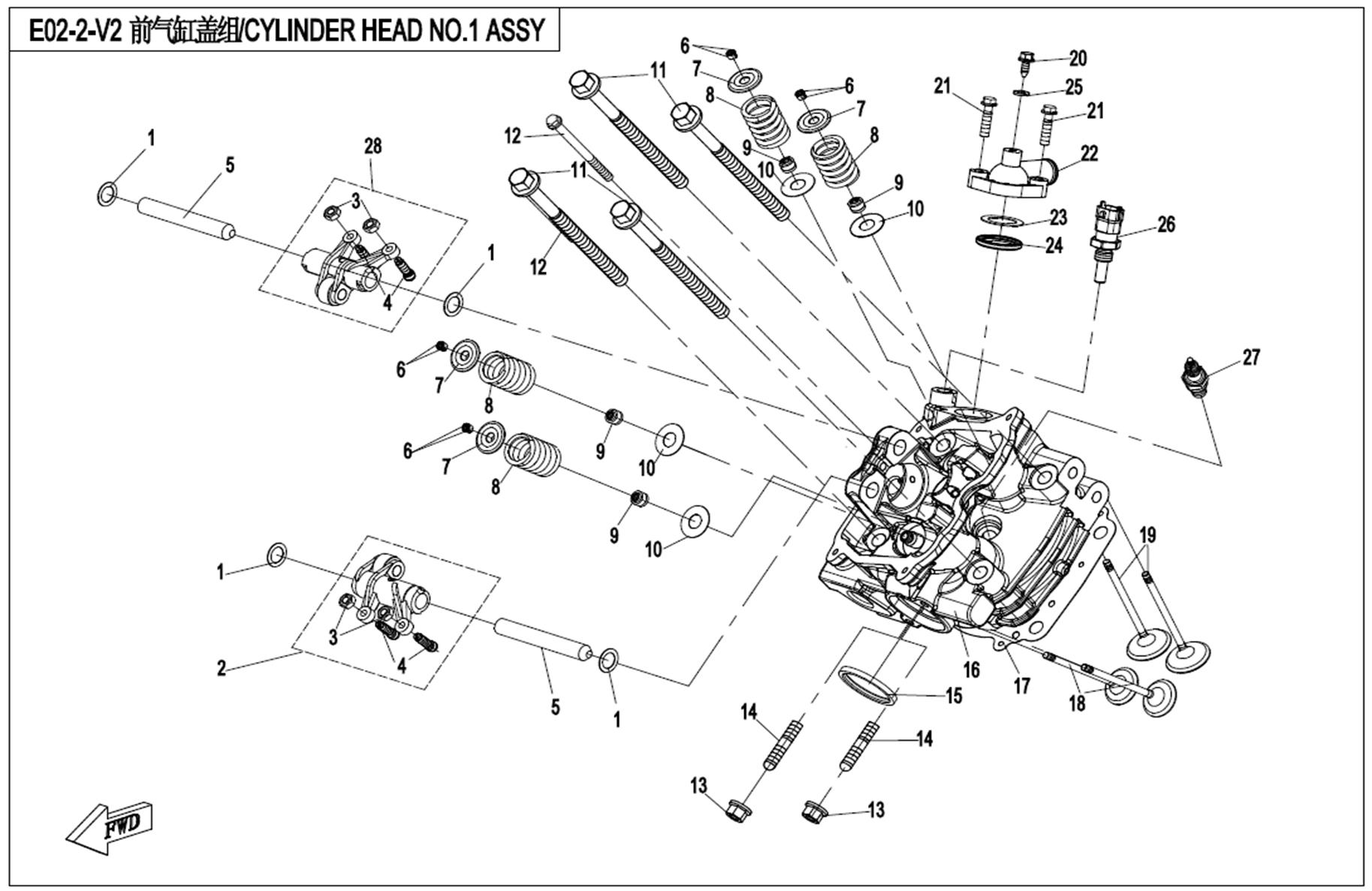 E02-2 - CYLINDER HEAD NO.1 ASSY