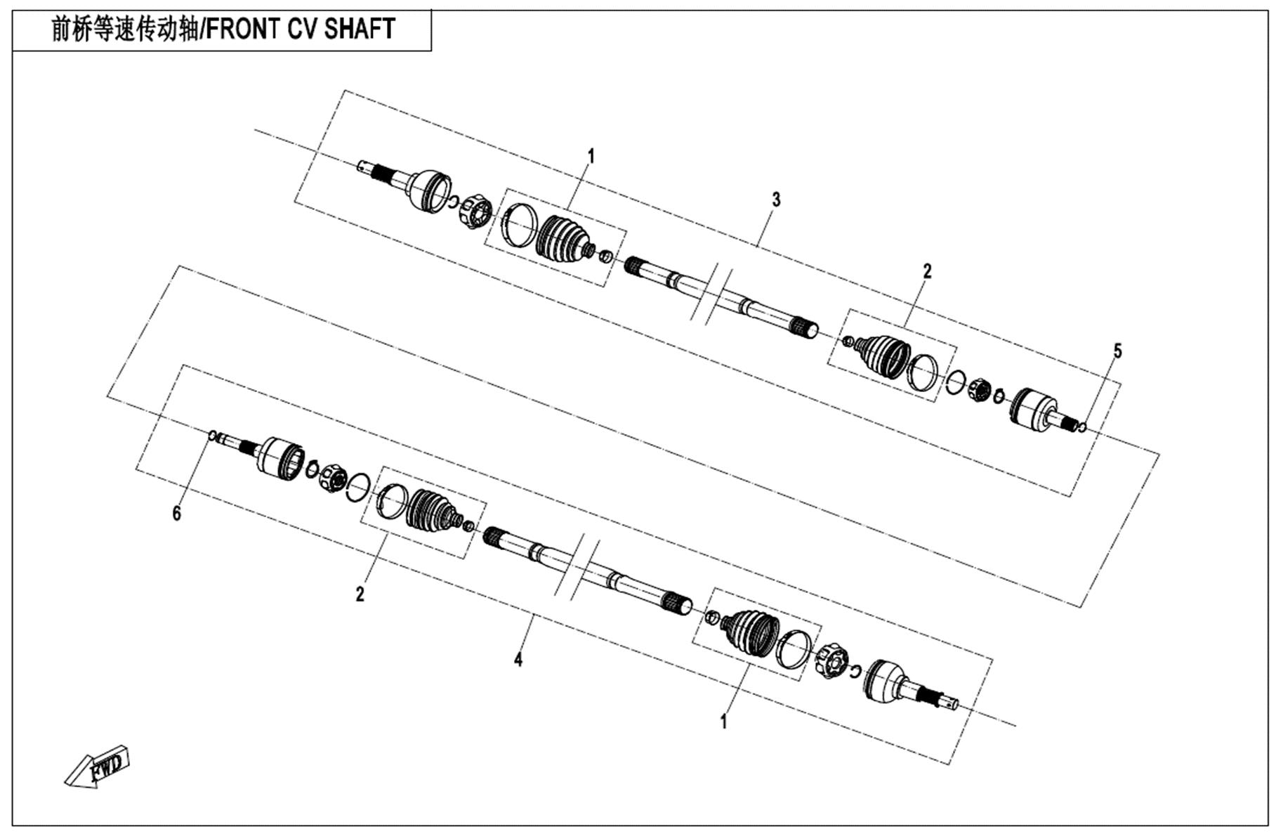 F27 - FRONT CV SHAFT