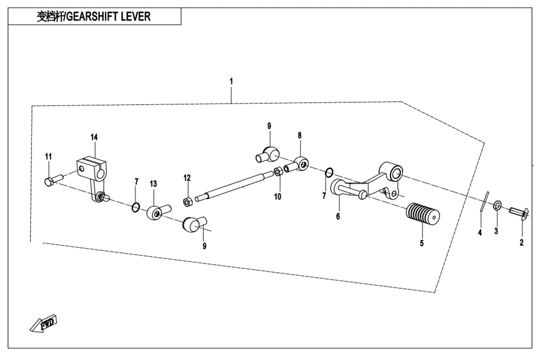 F03-2 - GEARSHIFT LEVER