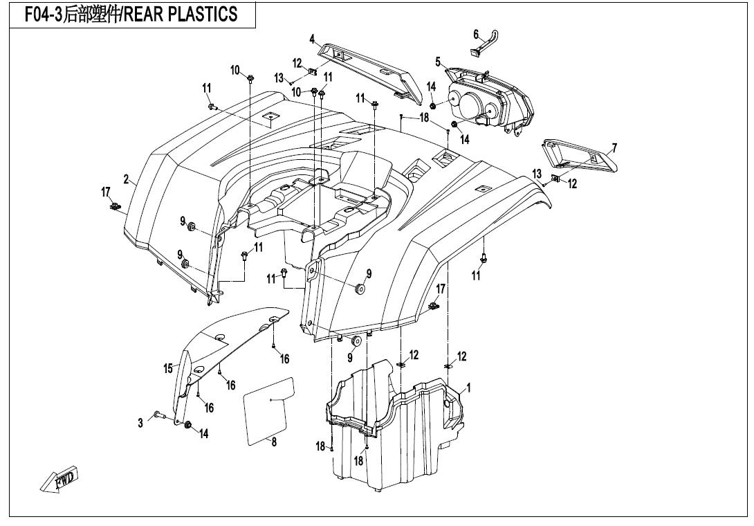 F04-3 - REAR PLASTICS