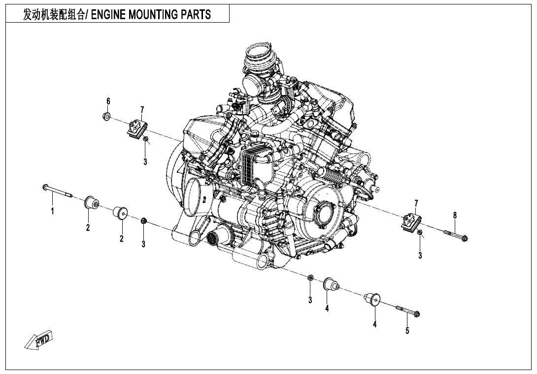 F00-1 - ENGINE MOUNTING PARTS