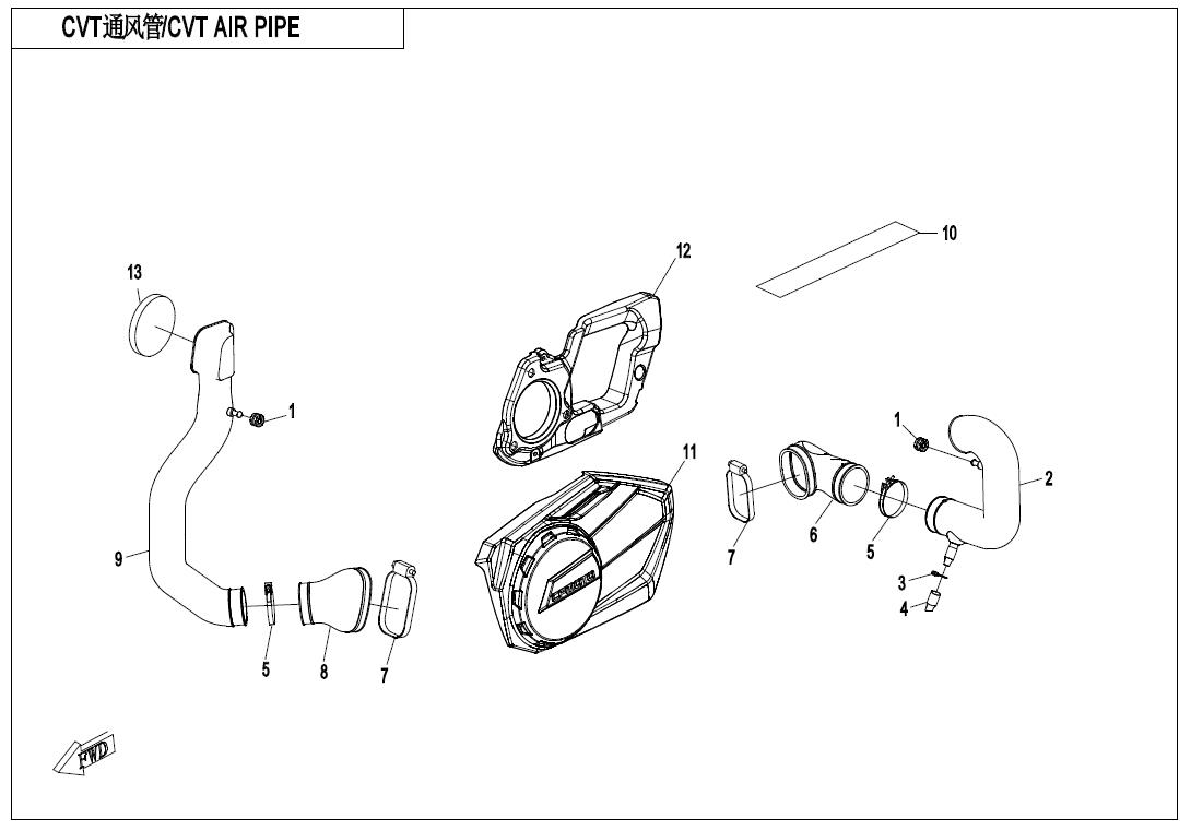 F00-V2 - CVT AIR PIPE