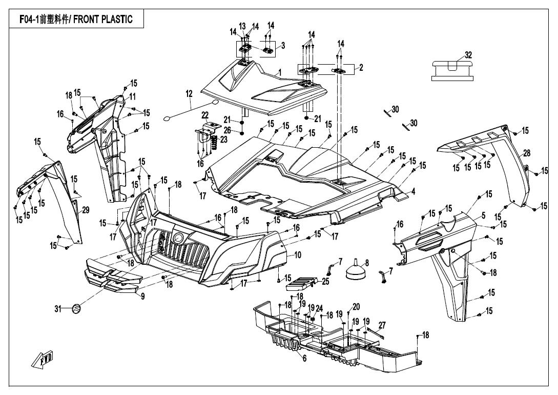 F04-1 - FRONT PLASTIC