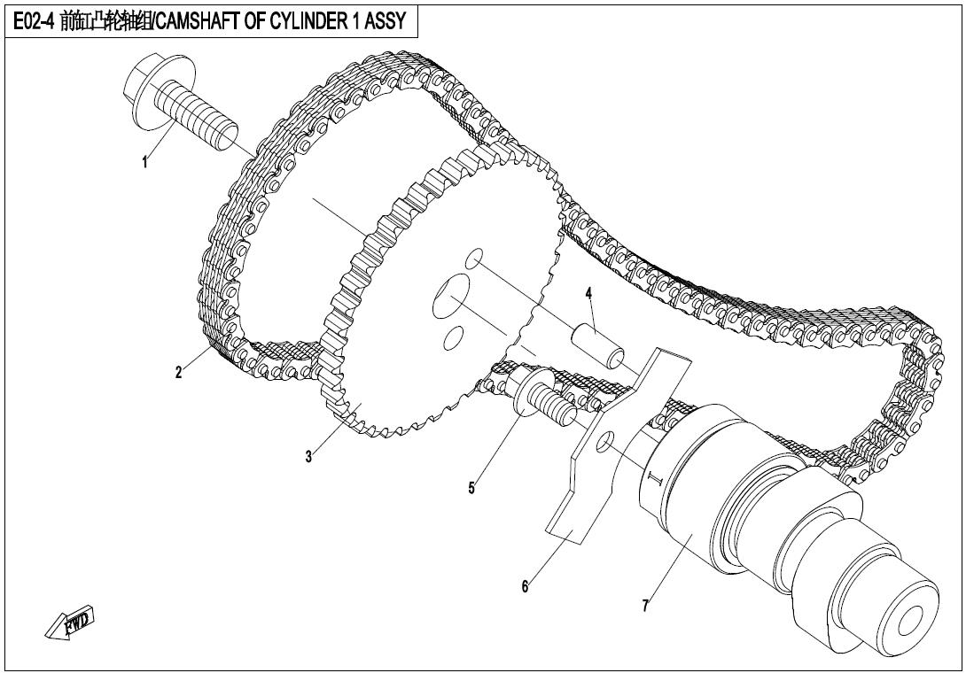 E02-4 - CAMSHAFT OF CYLINDER 1 ASSY.