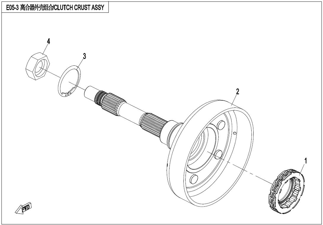 E05-3 - CLUTCH HOUSING ASSY