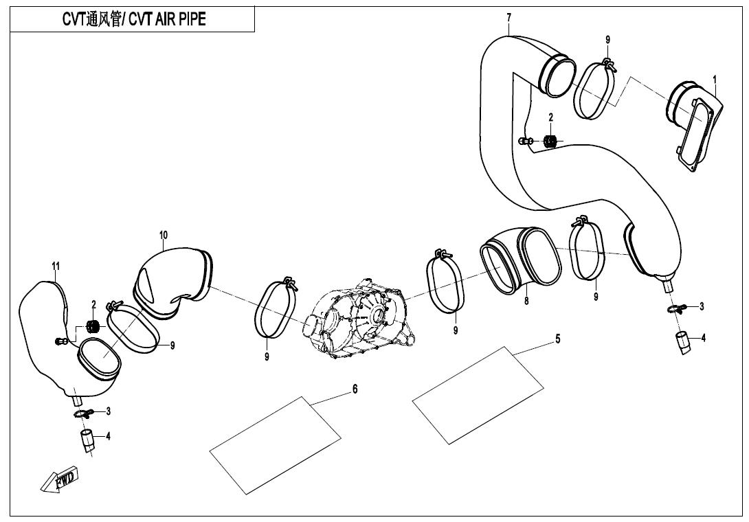 F00-2-V3 - CVT AIR PIPE
