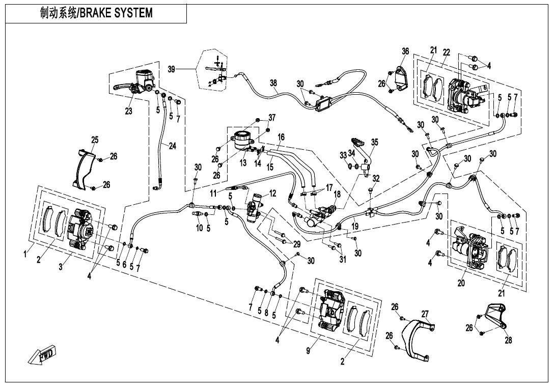 F08-B - BRAKE SYSTEM(LH PARKING)