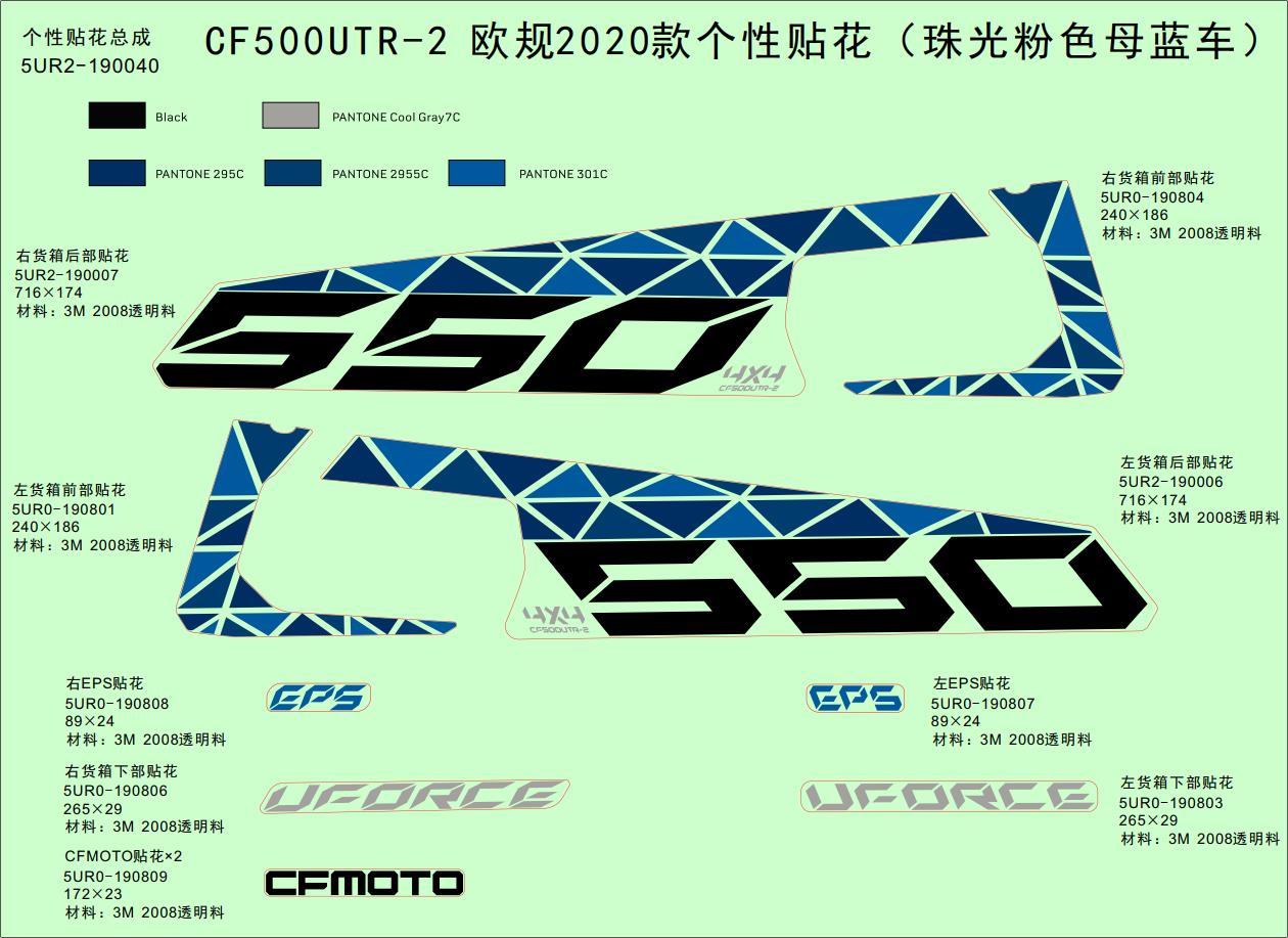 F19-1-A - DECAL KITS(INJECTED PEARL BLUE)