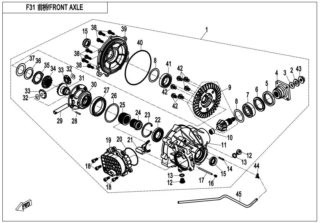 F31-V2 - FRONT AXLE