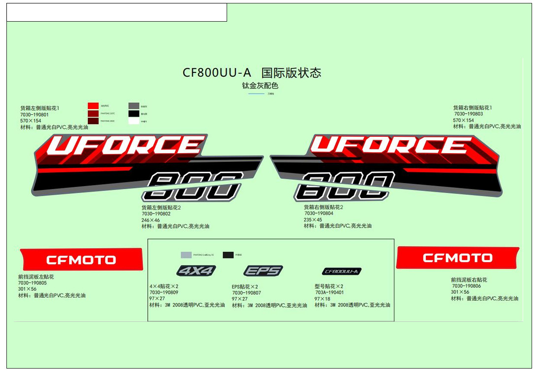 F19-I - DECAL KITS (TITANIUM GRAY)