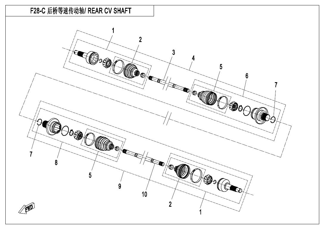 F28-C - REAR CV SHAFT