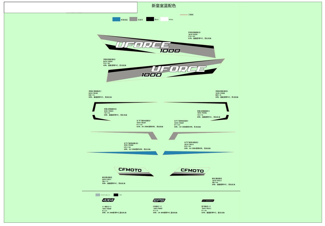 F19-2-D - DECAL KITS (NEW ROYAL BLUE)
