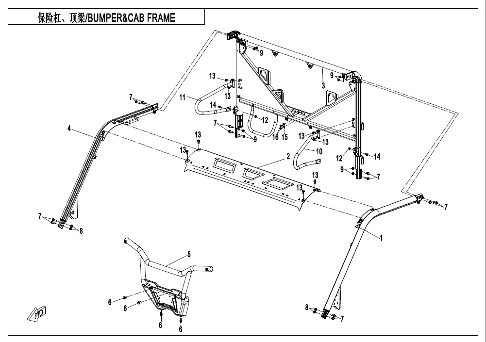 F23-V3 - BUMPER & CAB FRAME
