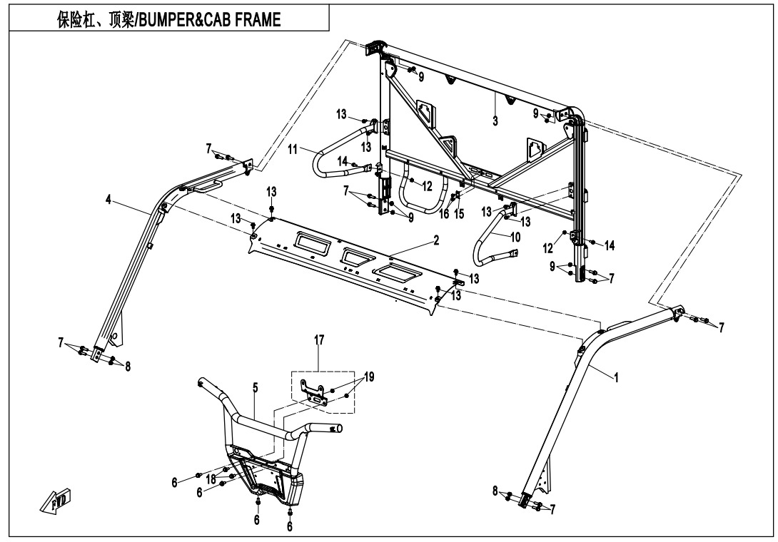 F23-V4 - BUMPER & CAB FRAME