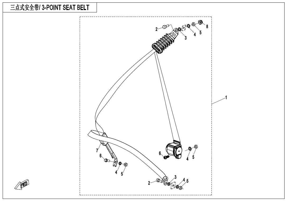F34-1-V2 - 3-POINT SEAT BELT