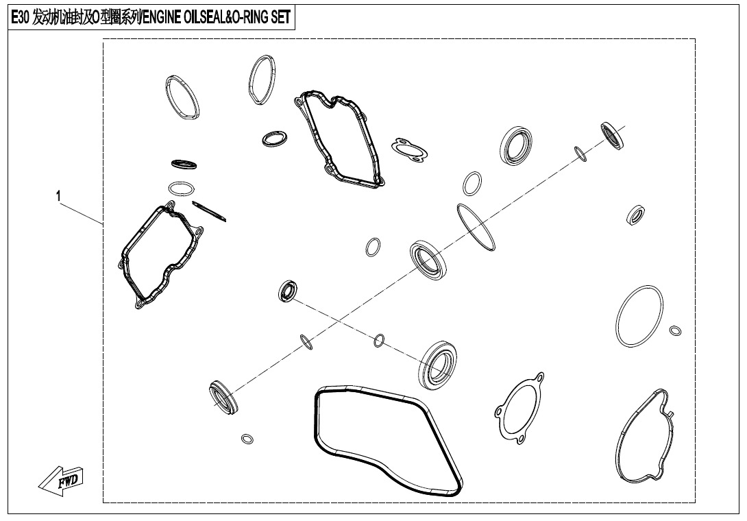 E30 - ENGINE OIL SEAL &O-RING SET