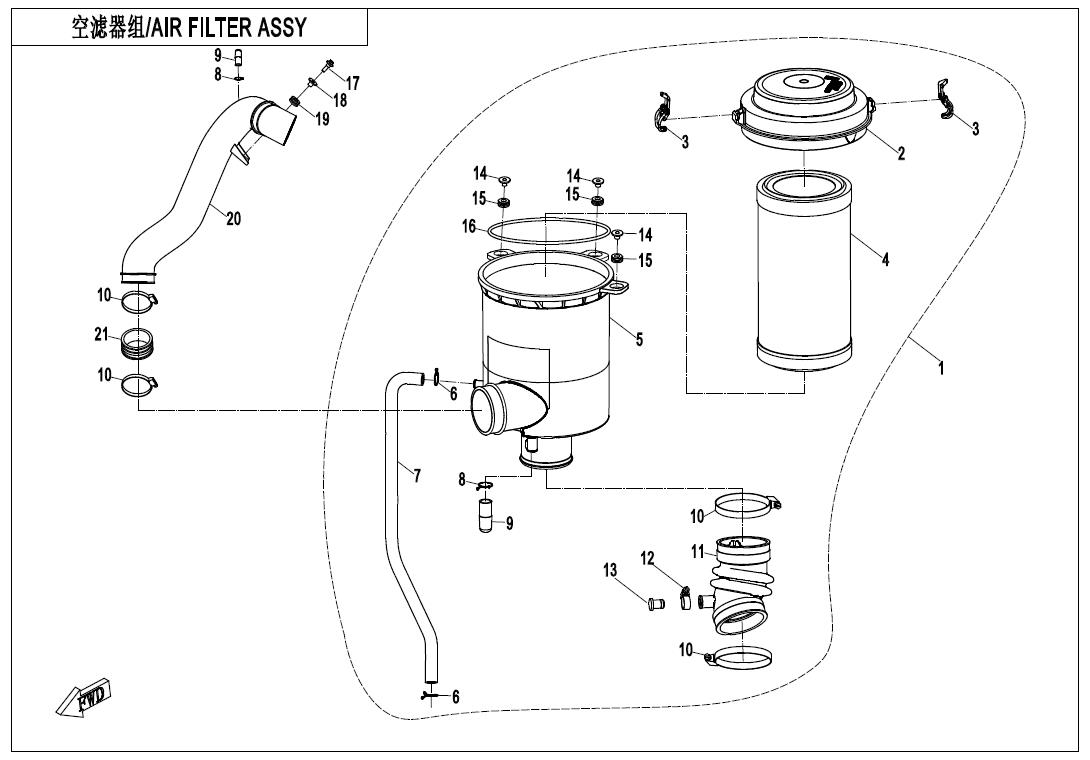 F41-V1 - AIR FILTER ASSY