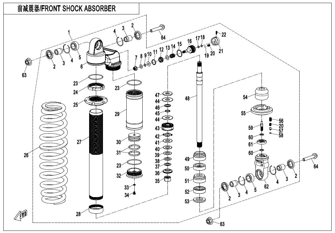 F05-2-C-V2 - FRONT SHOCK ABSORBER(GAS,RUSSIA)