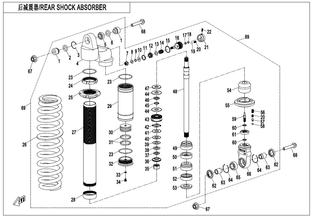 F06-2-C-V2 - REAR SHOCK ABSORBER(GAS,RUSSIA)