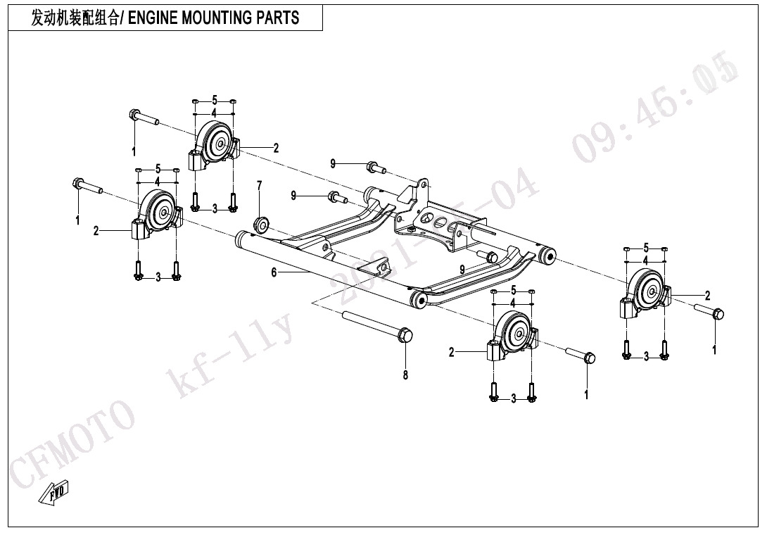 F00-1 - ENGINE MOUNTING PARTS