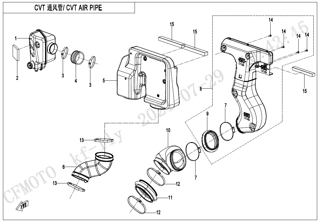 F00-2-V2 - CVT AIR PIPE