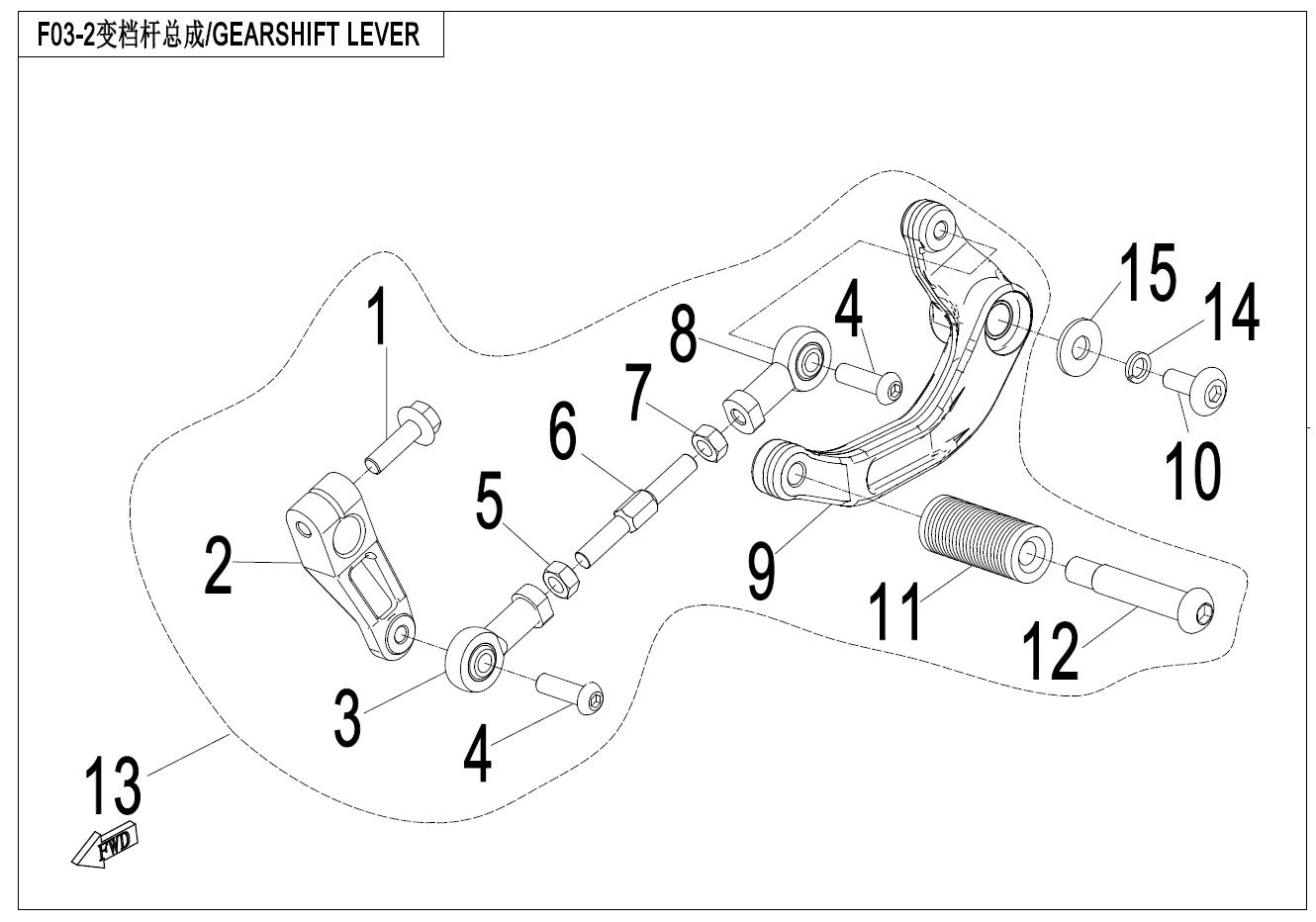 F03-2 - GEARSHIFT LEVER
