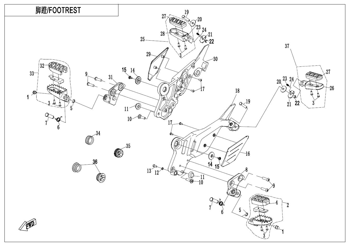 F14 - FOOTREST