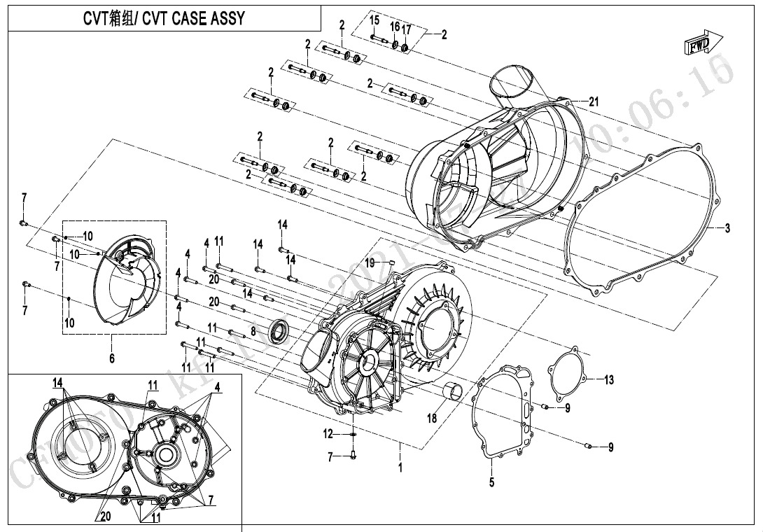 E01-3-V2 - CVT CASE ASSY.