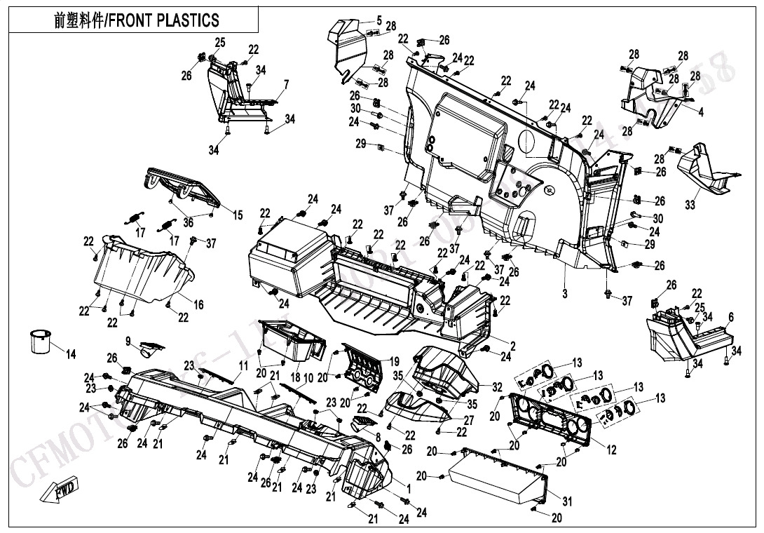 F04-2-B - FRONT PLASTICS