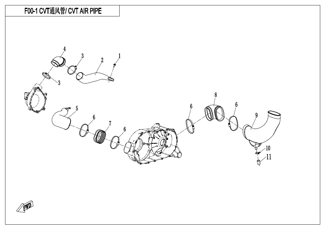 F00-1 - CVT AIR PIPE&SIDE COVER