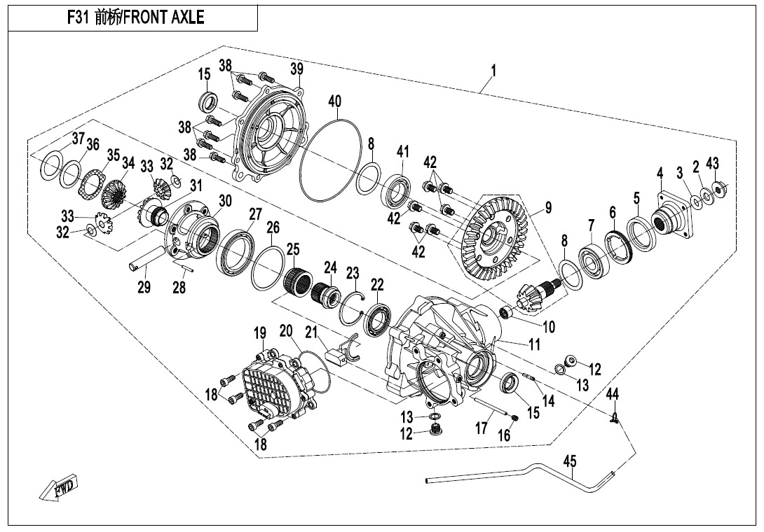 F31-V2 - FRONT AXLE