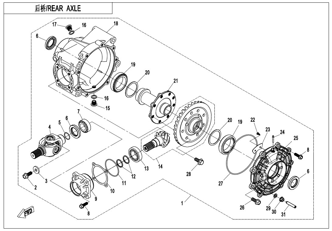 F33-B-V3 - REAR AXLE