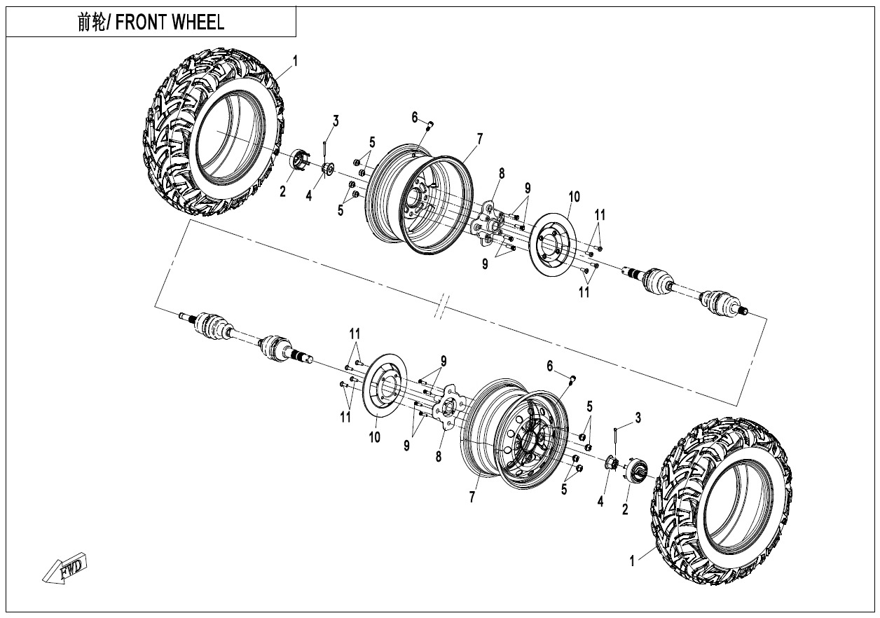 F07-B - FRONT WHEEL (STEEL)