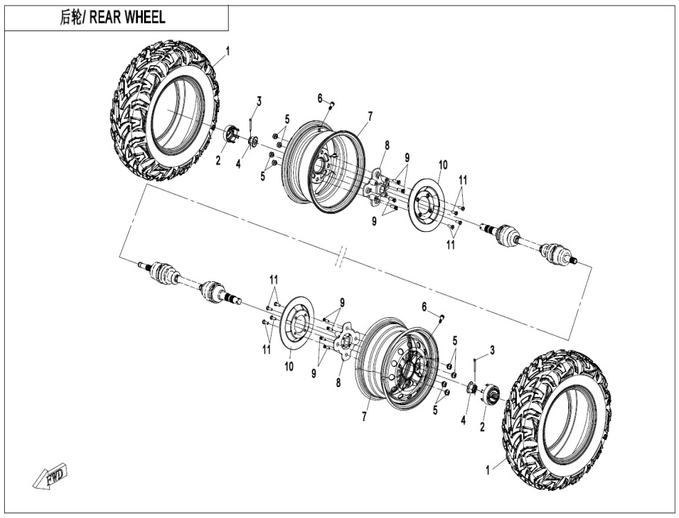 F11-B - REAR WHEEL (STEEL)